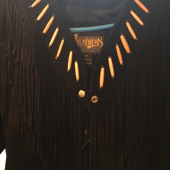 Leather Fringed Jacket - Picture 3 of 4